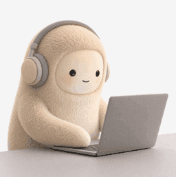 Jolly, Meta’s Muse character, at a laptop